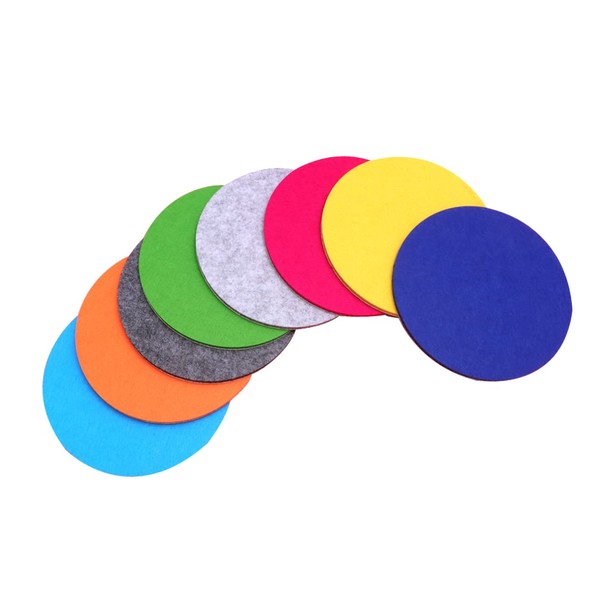 Operitacx 8pcs Round Eva Board Felt Wall Sticker Memo Board