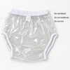 Reusable Waterproof TPU Adult Diaper Cover Pants, Clear/Frosted, S–XXL