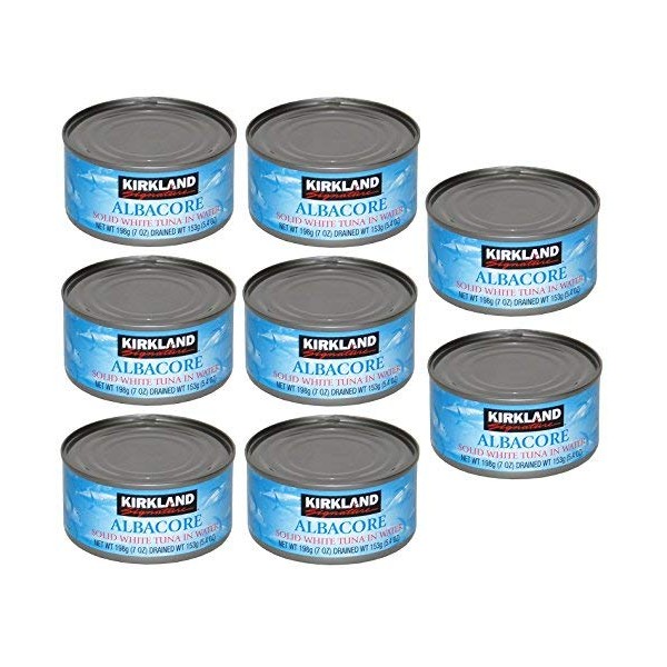 Kirkland Albacore Solid White Tuna in Water - 8 Cans (Total Net Weight 3.5lbs), NEW
