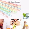 FOREVERIE 500 Counts Individually Wrapped Disposable Straws Plastic for Drinking,