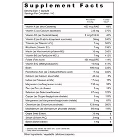 BIOACTIVE NUTRIENTS BioPlus Multivitamin Multimineral - Support Overall Health* - 180 capsules