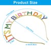 Zorfeter Colorful Birthday Crown, Rainbow It's My Birthday Headband