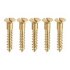sourcing map Wood Screws M3.5 x 20mm Slotted Flat Head