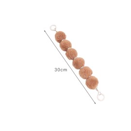 ZOONAI Cute Plush Ball Keychain Purse Charms for Women Girls, Sweet Pearl Bag Charms Keychain Wallet Purse Pendant (Red)