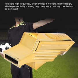 AUHX Silbato Deportivo de Voleibol de Baloncesto, Silbato de árbitro de fútbol de Resina ABS Ligero de Alta frecuencia con cordón para Acampar y Sobrevivir al Aire Libre(Oro)