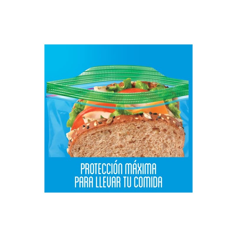 Ziploc Bolsas Reutilizables para Sandwiches, Pestañas Abre-Fácil, 20 Bolsas