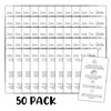 Wax Fire Starter Care Guide Instruction Card | 50pk 2x3.5”