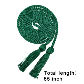 HOVEOX 6 Pieces Graduation Cords Tassels Cord Honor Cords with Tassel Graduation Honor Cords for Graduation Students (Green, 6)