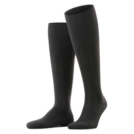 FALKE Men's Lhasa Rib Knee-High Socks, Warm Light, Merino Wool Cashmere, Ribbed Formal Socks, Professional Clothing, Black (Black 3000), 6.5-9, 1 Pair