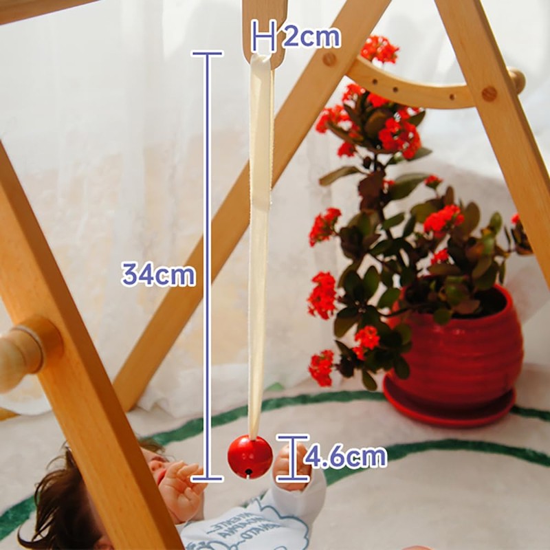 Purgano Yellow Bell with Ribbon, Montessori Baby Toy