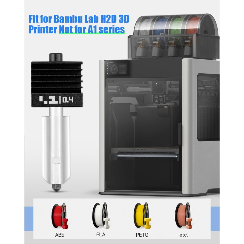 0.4MM Hardened Steel Print Head Extruder Hotend Kit Fit for