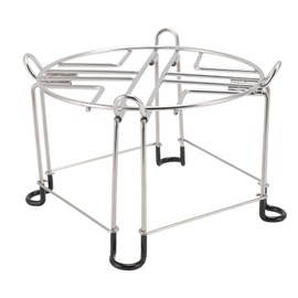 Stainless Steel Stand for Berkey with Hooks, Water Filter Stand, 6 Inch High and 9 Inch Diameter Worktop, Removable Legs, Portable Stand