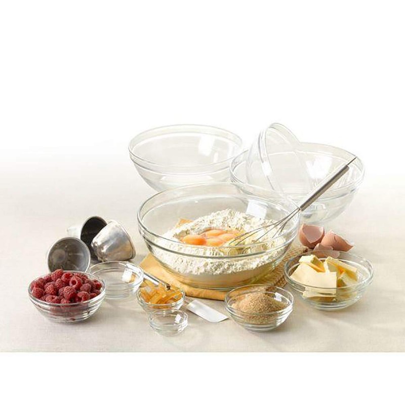 Duralex 12 Piece Bowl Set of Six, Clear