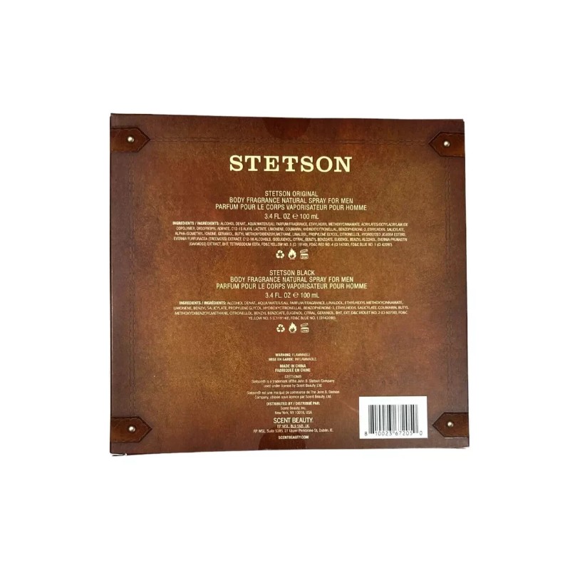 STETSON SET 2Pc's Original + Black (3.4 fl oz Body