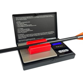 - QI HUO JU - Archery Arrow Scale Grain Scale Portable Digital Arrows Weight Scales with Arrow Holder, LCD Display and High-Precision Accurate, Included Batteries