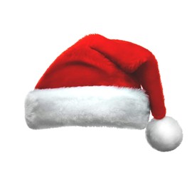 SAVEX Christmas Red Velvet Material Hat With Trim & Pom Pom Perfect For New Year, Christmas Party Adults, Kids | Deluxe Christmas Santa Hat | Xmas Hat | Santa Hat (Red- 1Pcs)