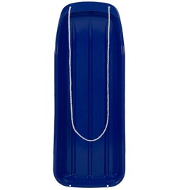 Best Choice Products 48in Kids Outdoor Plastic Sport Toboggan Winter Snow Sled Board Toy w/ Pull Rope - Color: Blue