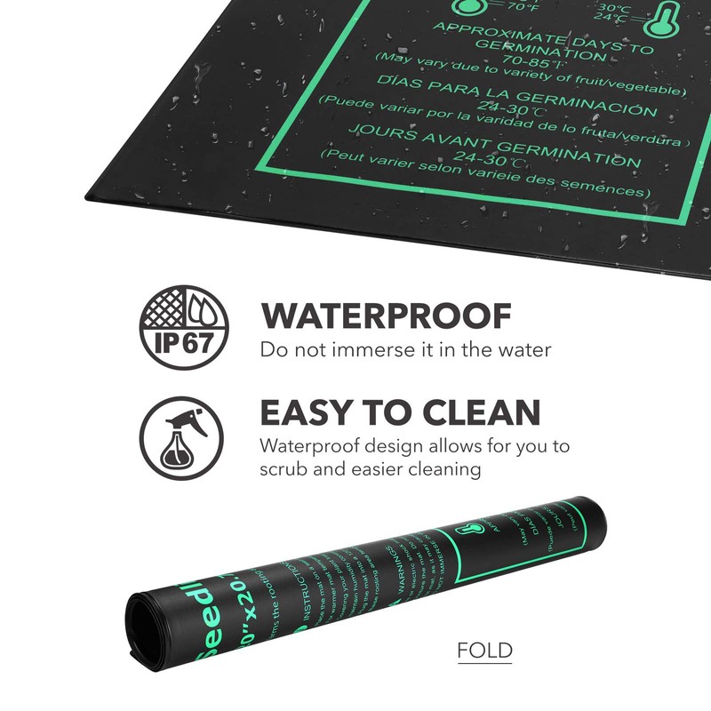 BN-LINK Seedling Heat Mat Warm Hydroponic Heating Pad Waterproof 20"