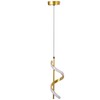 Spiral LED Pendant Light Gold Color High Brightness Eyes Protection
