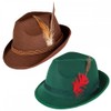 A2ZFD 1 x Brown Deluxe Bavarian Oktoberfest Hat + 1