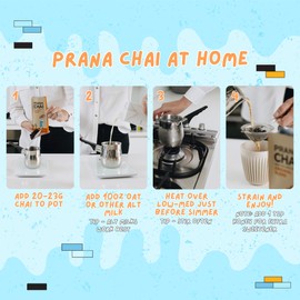 Prana Chai Original Masala Chai Tea - Premium Chai Tea Blend with Authentic Indian Spices for Rich, Aromatic Chai Masala Experience, 250g