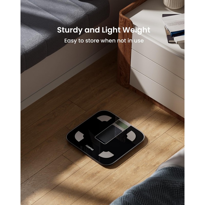 RENPHO Smart Scale with Endless Power, Solar-Powered Scale for Body