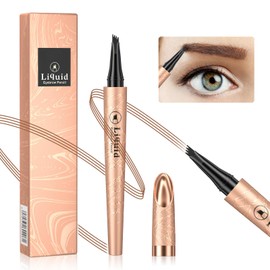 Eye brow Pencil Microblading Pen- Eyebrow Pen for Women, Long Lasting Waterproof Brow Pencil With Micro-Fork Tip Applicator(Light Brown)