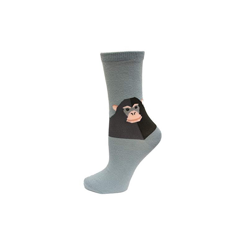 HOTSOX Kids Monkey Socks 1 Pair, Blue Grey, Kids M/L