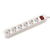 VALUE 6 Way Power Strip with Switch, White, 6 m