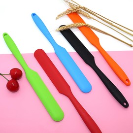Jar Spatula,Sourdough Spatula with Long Handle,Silicone Skinny Spatula Scraper for Jars (5 Pcs)