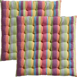 REDBEST Chair Cushion Pack of 2 Colourful Size 40 x 40 x 3 cm
