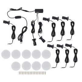 Display Cabinet Light USB Powered Dimmable Round Small LED Cabinet Lamp for Wardrobe Exhibition Hall1 for 9