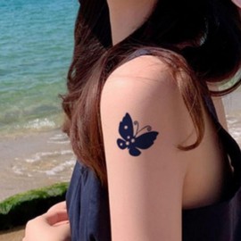 Sticker Point Summer Tattoo Lettering Henna Floral Tattoo 30 Types for Women Men [PP919] S-A type 4ea