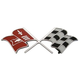 Trim Parts 1960 60 Chevy Impala Trunk El Camino Tailgate Emblem Cross Flags 348 Flag