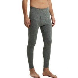 TEERFU Mens Thermal Underwear Pants Long Johns Bottoms,Midweight Cotton Warm Base Layer Bottom Grey