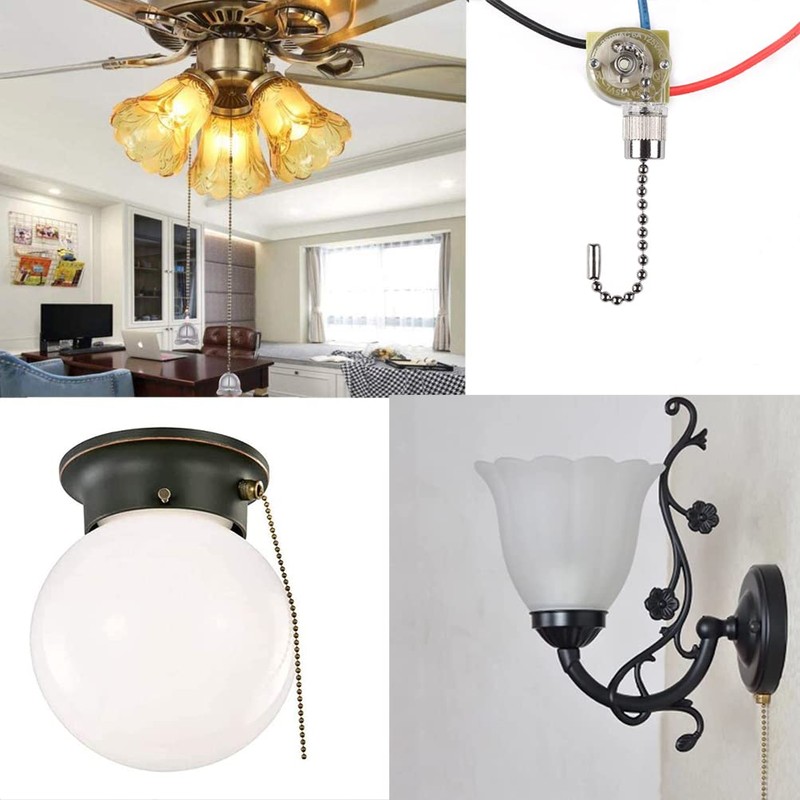 Ceiling Light Switch,ZE-110 3 Way 3-Wire Fan Light Switch Replacement