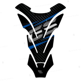 Universal 3D Resin Tank Protector Sticker Compatible with Motorcycle GS Tank Pad Protector (Carbon Blue)