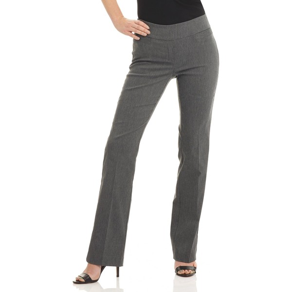 Rekucci Womens Ease into Comfort Stretchy Business Casual Bootcut Pull-On