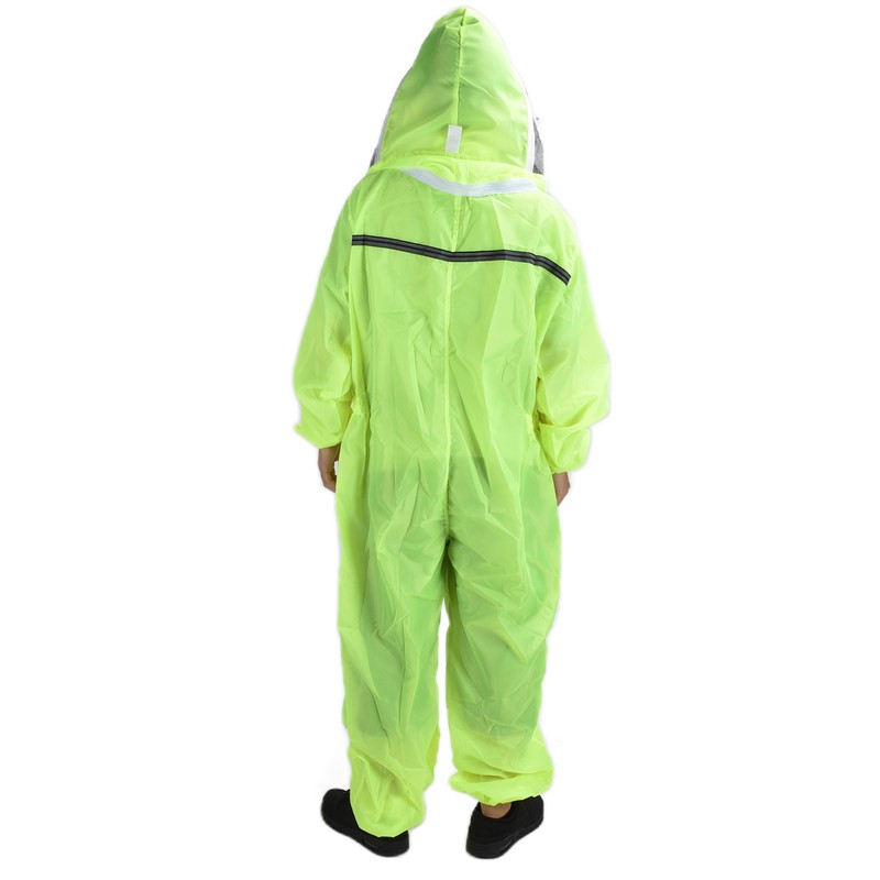 Beekeeping Suit Fluorescent Green One Piece Zipper Design Breathable Beekeeper