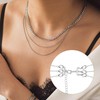 Silver Layering Necklace Set - Multiple Strands, Connector Jewelry Clasps,