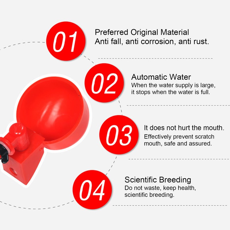 Automatic Chicken Waterer Hanging Water Cups for Quail Pigeon Duck