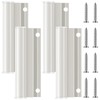 CroBlissful 4 Sets Hinge Leaf for Aluminum Doors - White