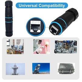 cablecc IP68 Wasserdichter M20 Verriegelung UTP STP RJ45 auf CAT6 Netzwerk-Patch-Verlängerungsadapter-Koppler