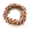 JewelVOX Hair Accessories, Shreddy, Color Pearl, Hair Rubber, Brown, Select