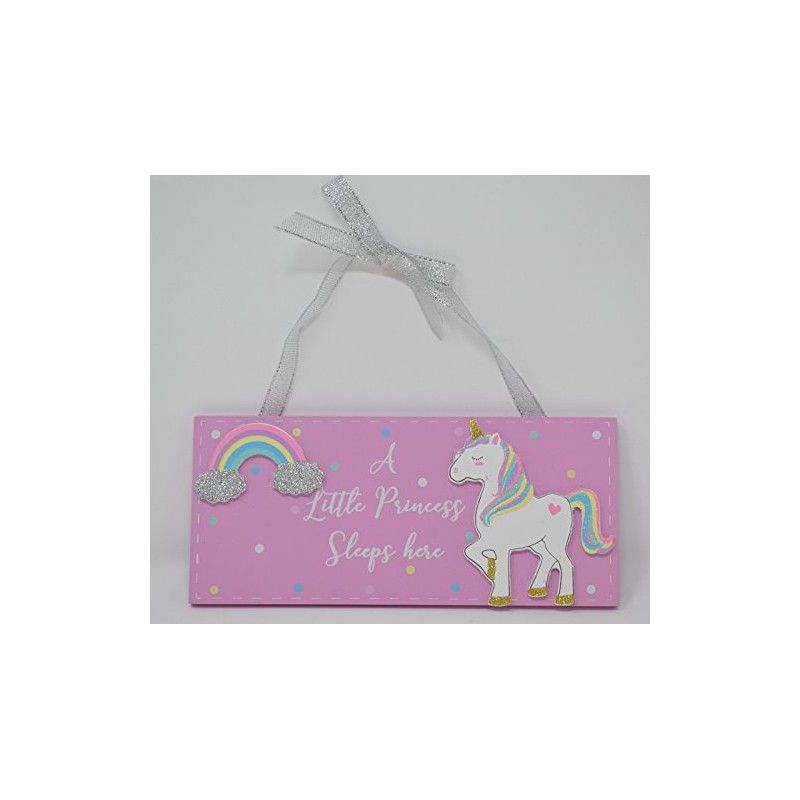 Unicorn Magic, A Little Princess Sleeps Here Magic Unicorn Plaque