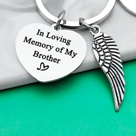 Brother Memorial Gifts Brother Keyring Gift for Women Men In Memory of Brother Keyring Gift Sympathy Memorial Gift for Loss of Brother Remembrance Bereavement Gift Brother Memory Sympathy Gift