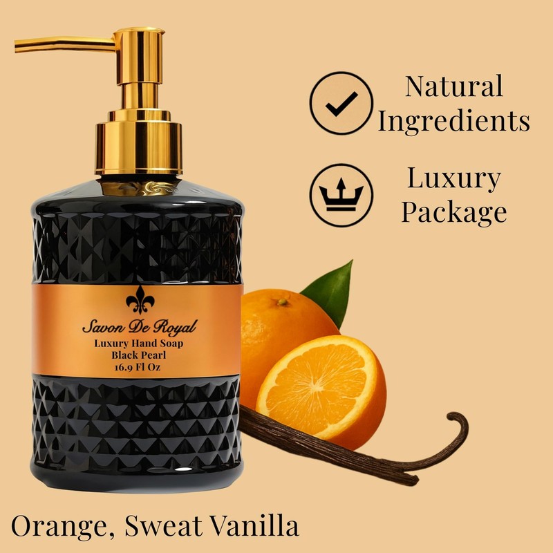 Savon De Royal Luxury Liquid Hand Soap, Vanilla - Orange