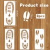 Christmas Santa Footprint, 3 Pieces Santa Claus Footprints Stencil, Reusable