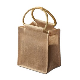 Classic Jute Shopper, Jute Shopping Bag, Jute Bag, Shopping Bag, Jute Bag, Portable Jute Bag, with Ring Handles, Reusable, for Shopping, Going Out, Open the door