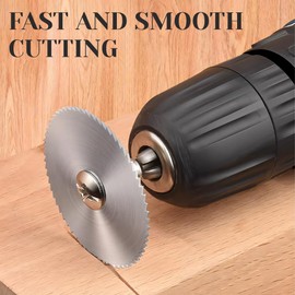 8Pcs HSS Cutting Discs Rotary Drill Saw Blades Circular Saw Blades Steel Saw Disc Wheel Cutting Blades for Drills Rotary Tools Wood Plastic Metal Stone Diamond Cutting